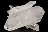 Clear, Double-Terminated Quartz Crystal Cluster - Brazil #212484-2